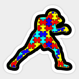 Boxing Autism Puzzle Sticker